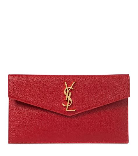 red clutch ysl|ysl monogram clutch.